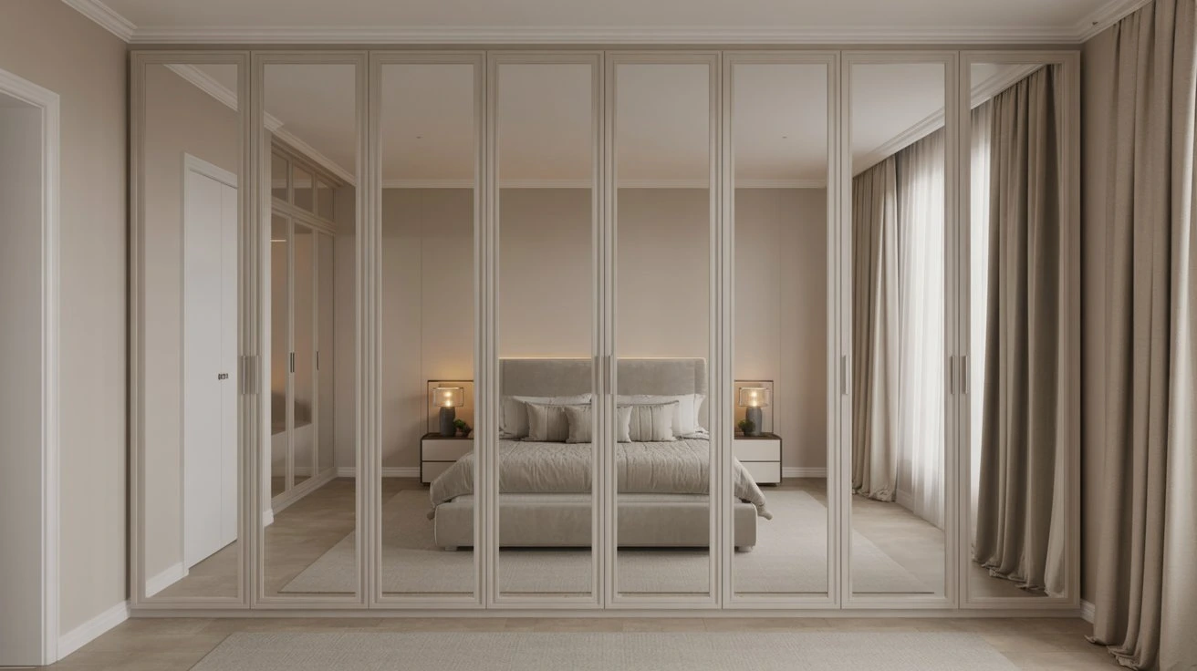 Mirrored Glamour Wardrobe