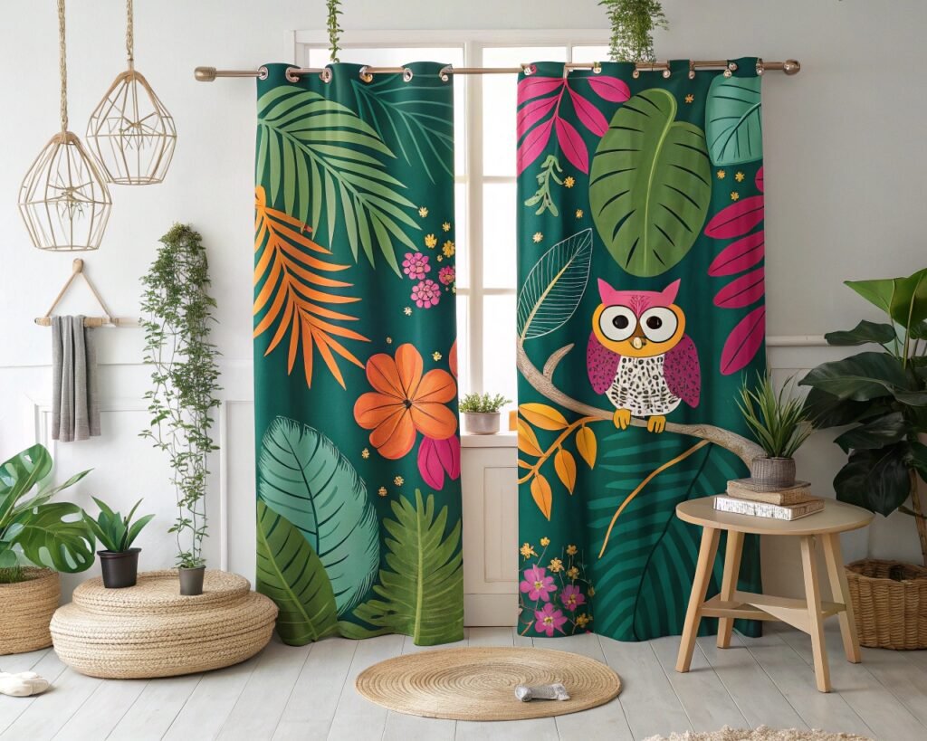 19 Cheerful Owl-Themed Kitchen Curtain Ideas