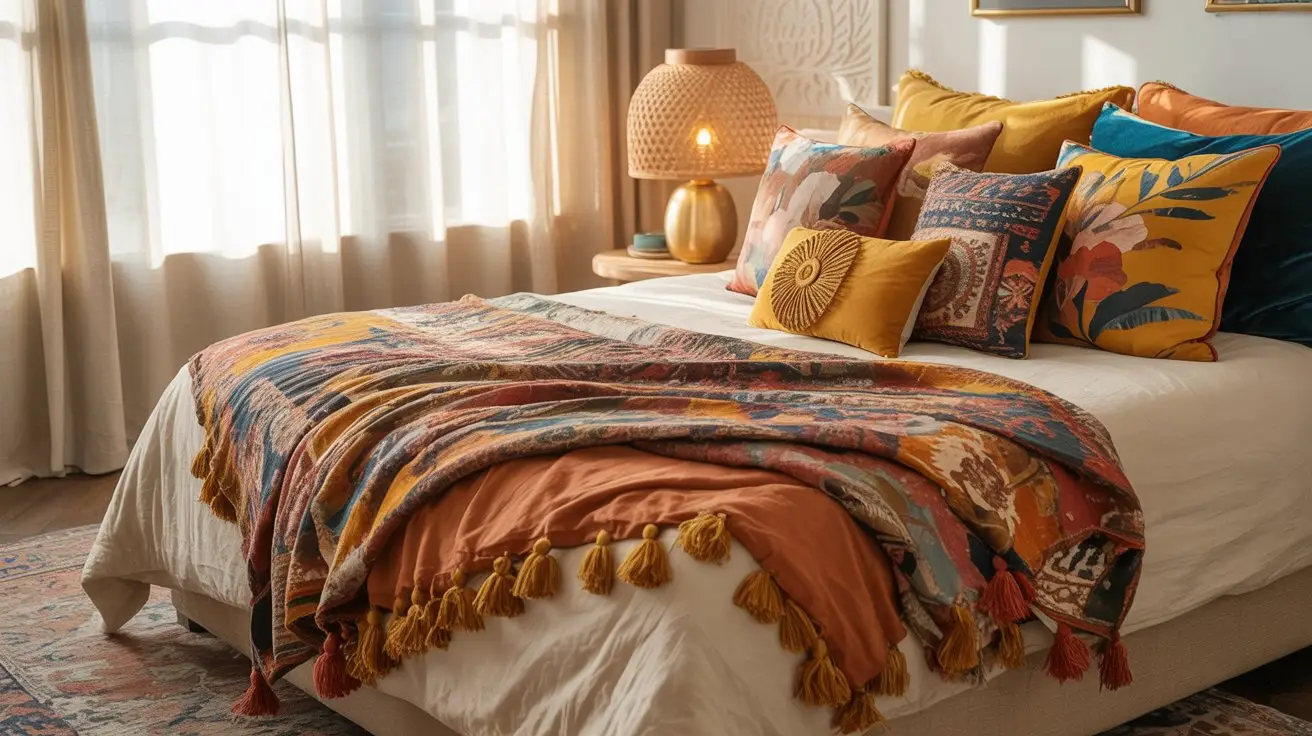 Boho Bliss Throw Pillow Arrangement