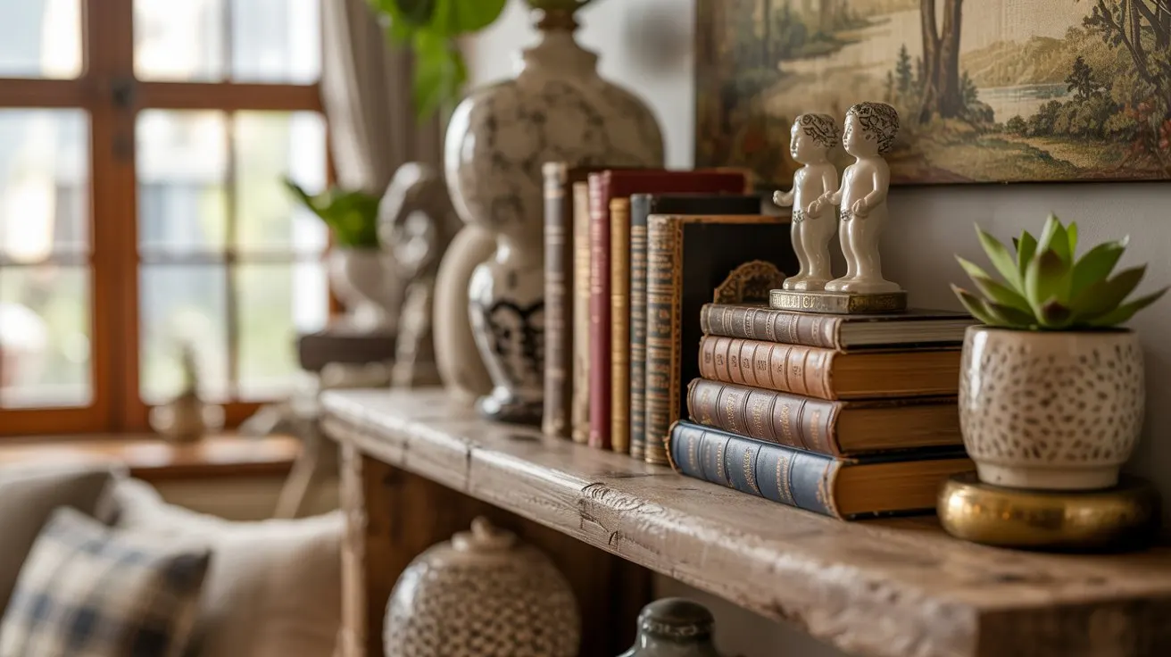 Charming Farmhouse Mantel with Vintage Accents