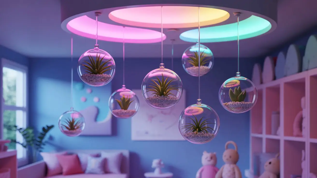 Colorful Glass Terrarium Chandelier