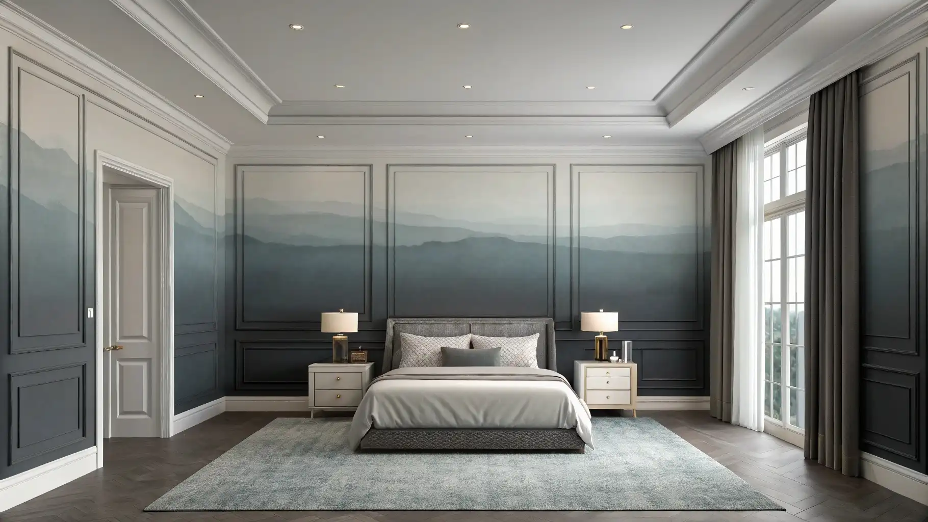 Large Central Skylights with Natural Sky Views