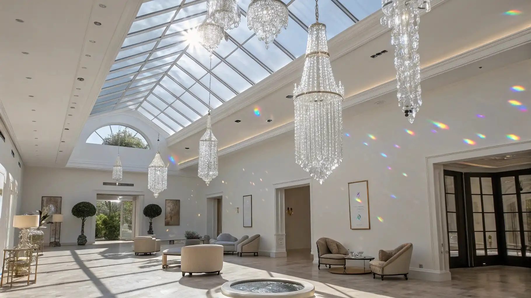 Crystal Chandelier Light Diffusion