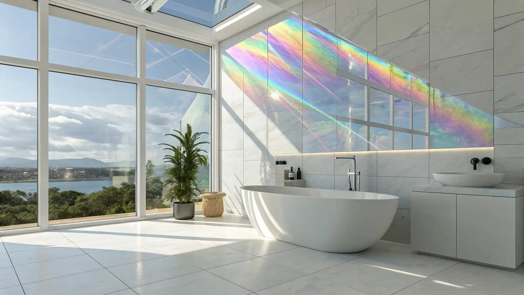Dichroic Rainbow Privacy Film