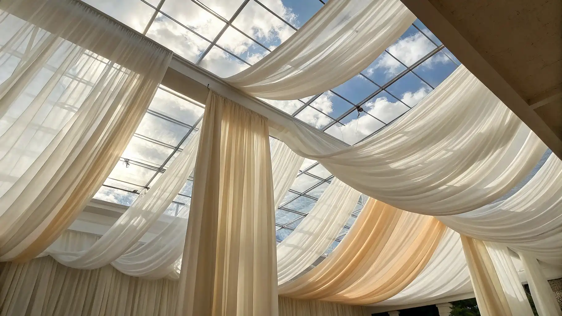 Flowing Fabric Canopy Installation
