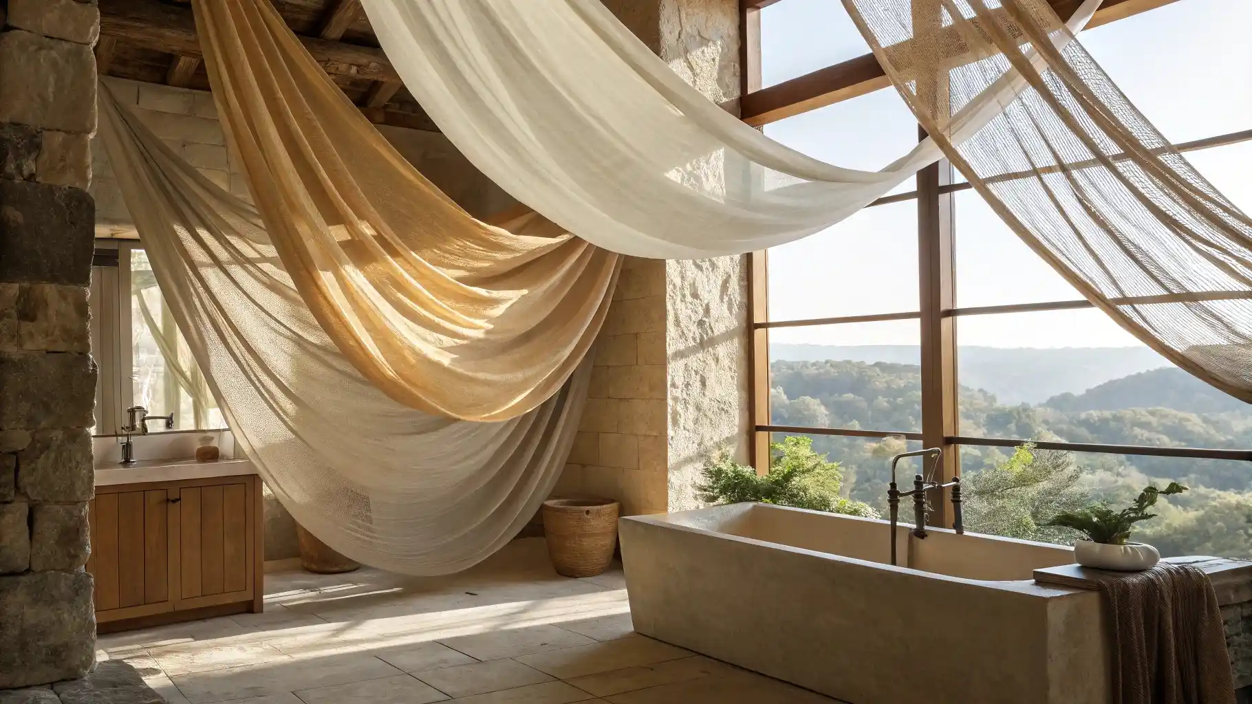 Flowing Linen Privacy Curtains