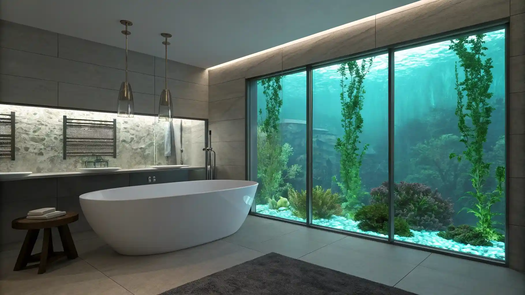 Freshwater Aquarium Privacy Wall