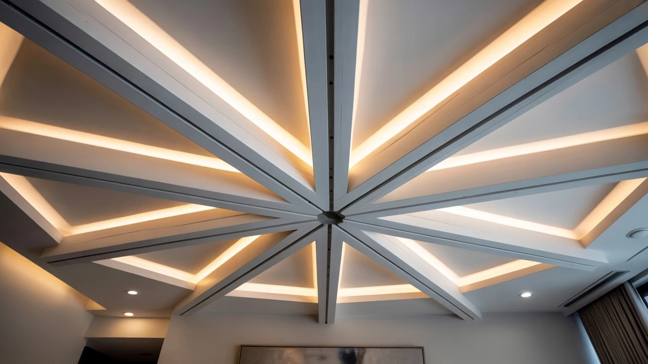 Geometric Ceiling with Radiant LED Lighting