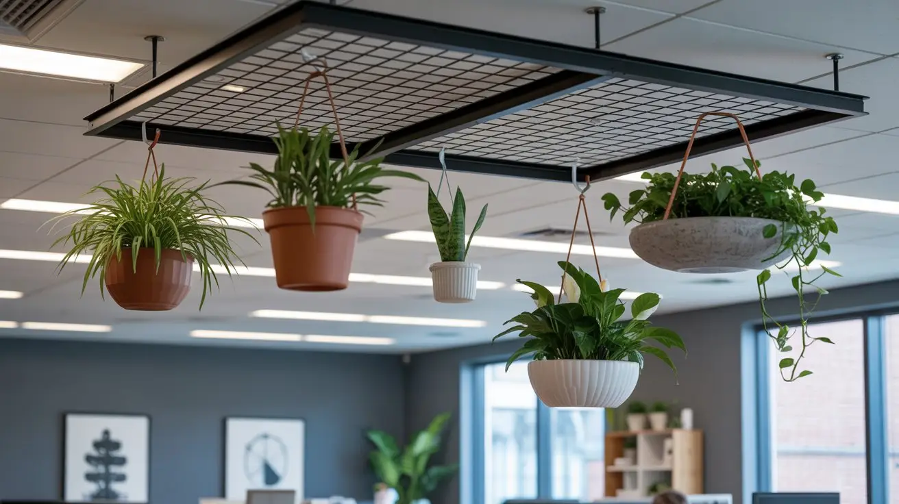 Grid-Panel Hanging Plant System