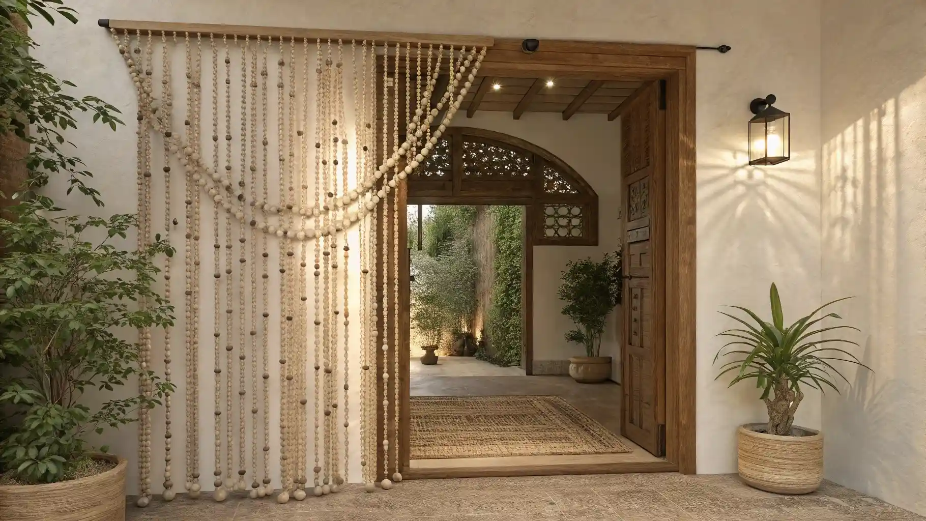 Hang Beaded Door Curtains for Natural Privacy