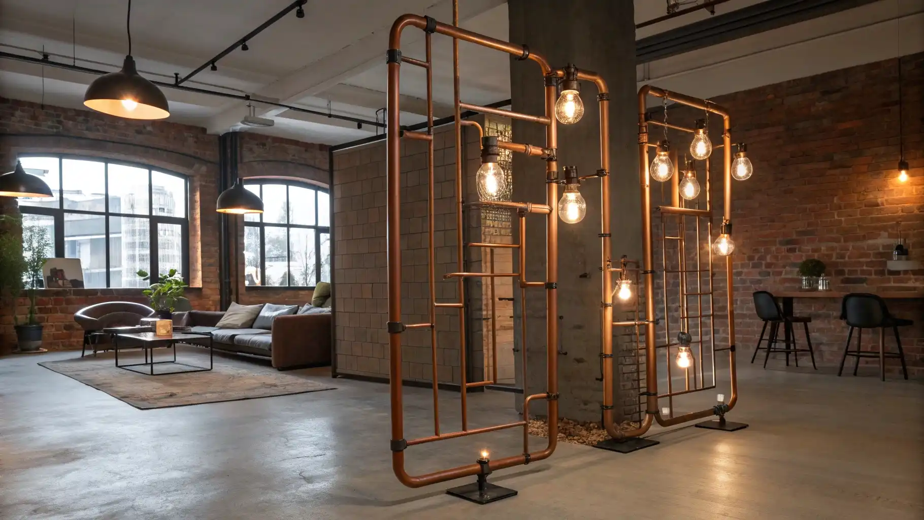 Illuminated Industrial Grid Partition