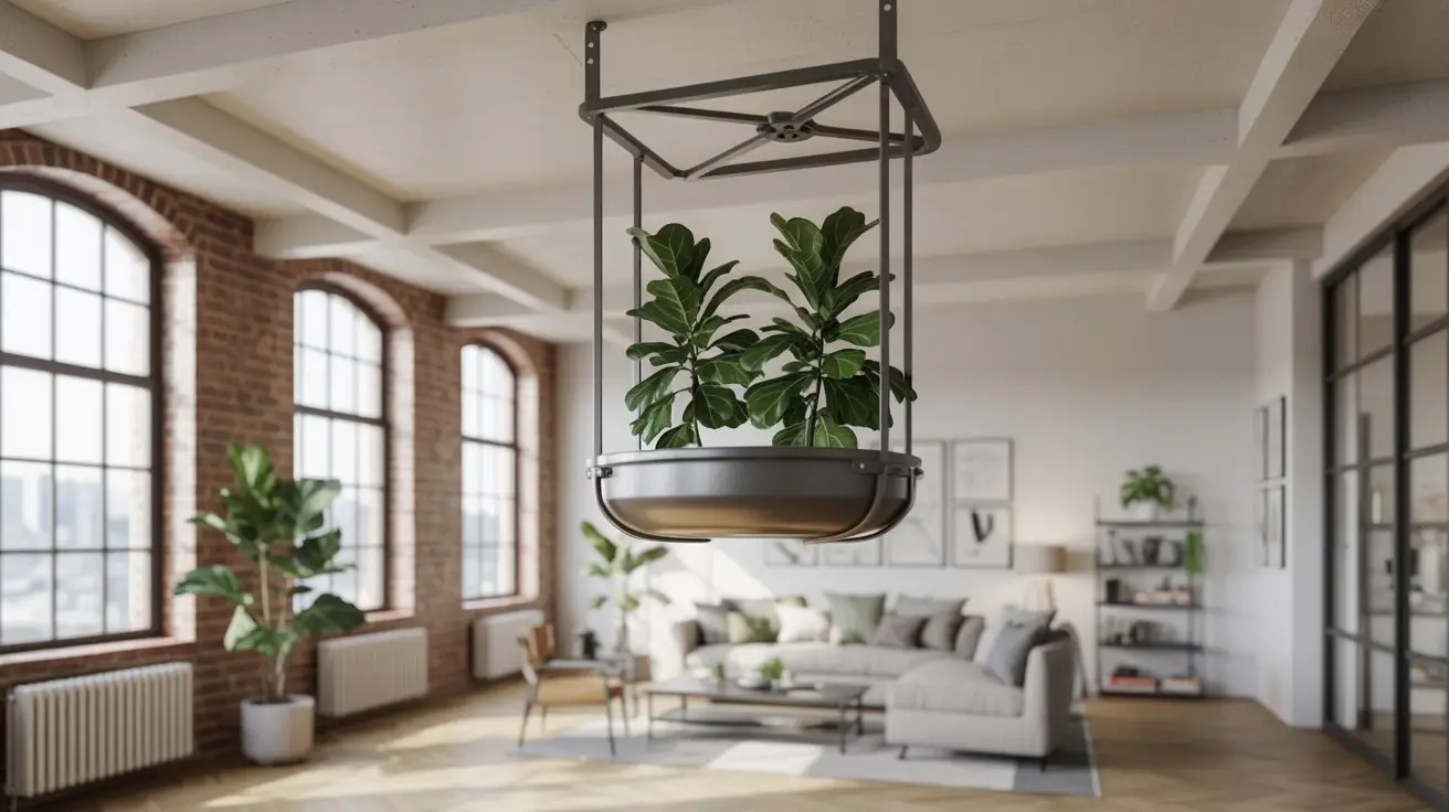 Industrial Hanging Planter with Ceiling Mount