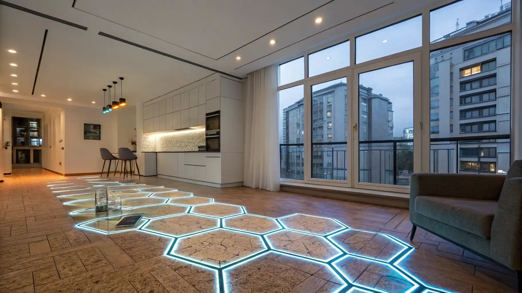 Interactive LED Floor Patterns for Zone Definition