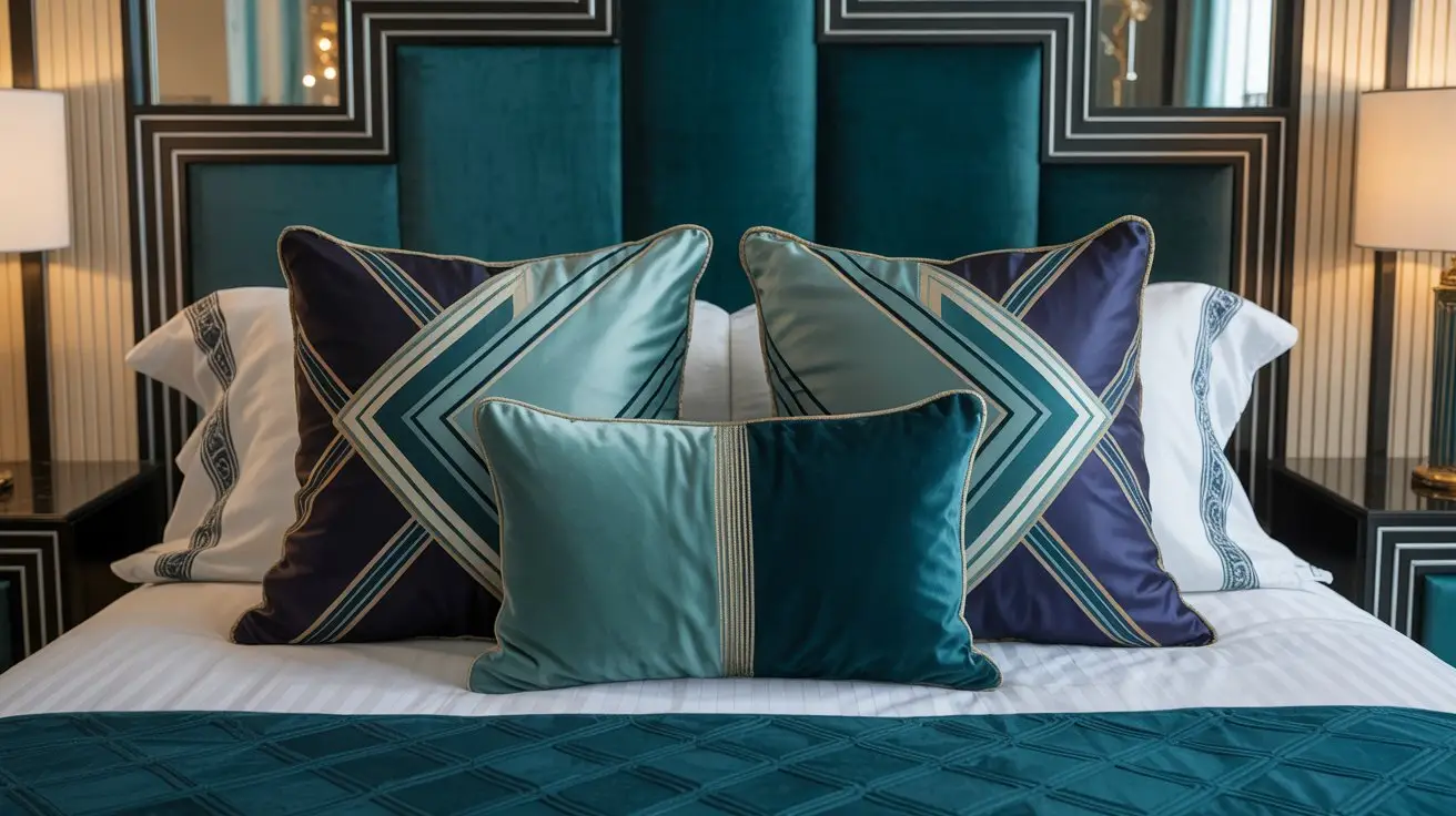 Luxurious Art Deco Throw Pillow Arrangement