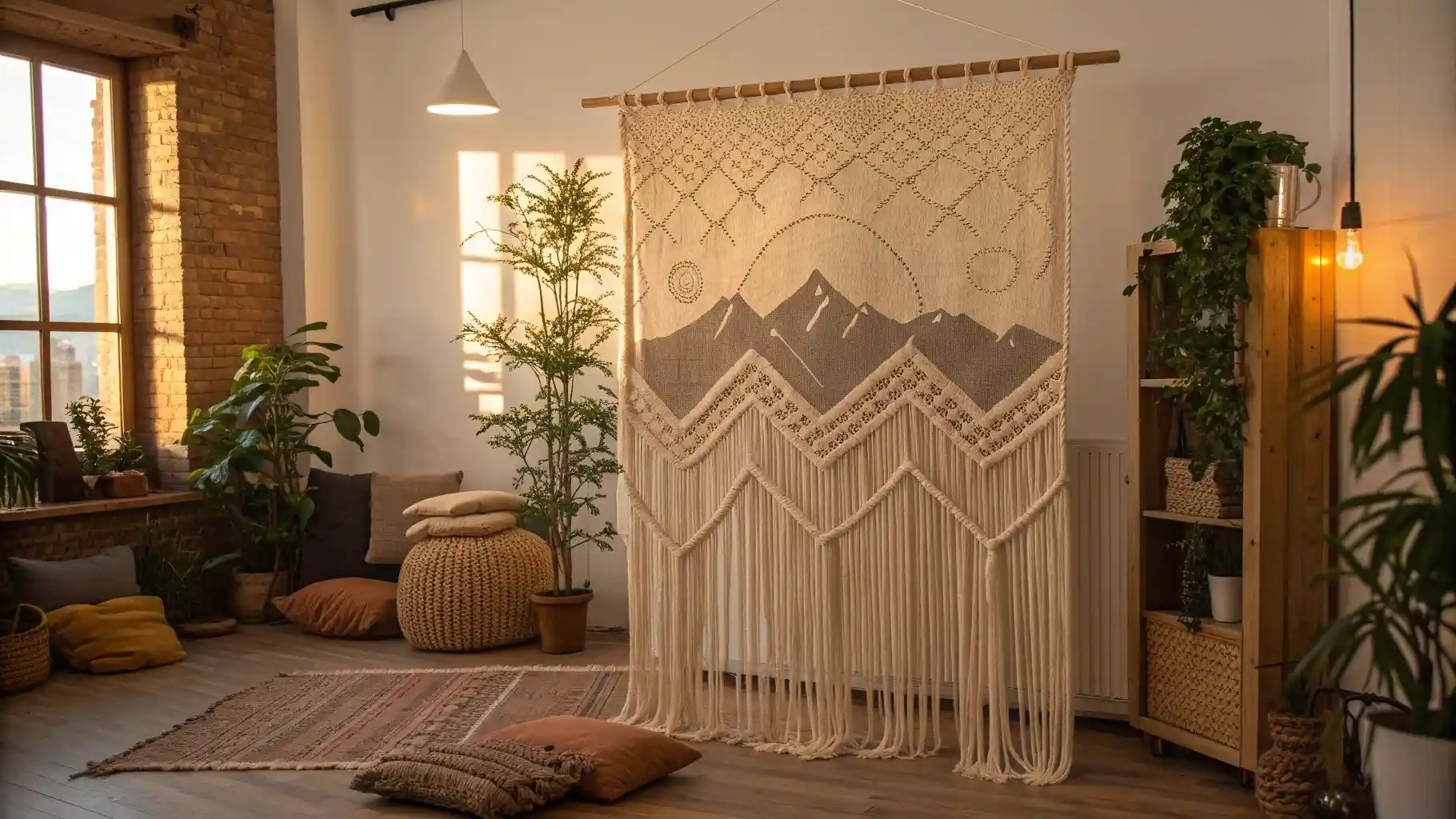 Macrame Mountain Landscape Divider