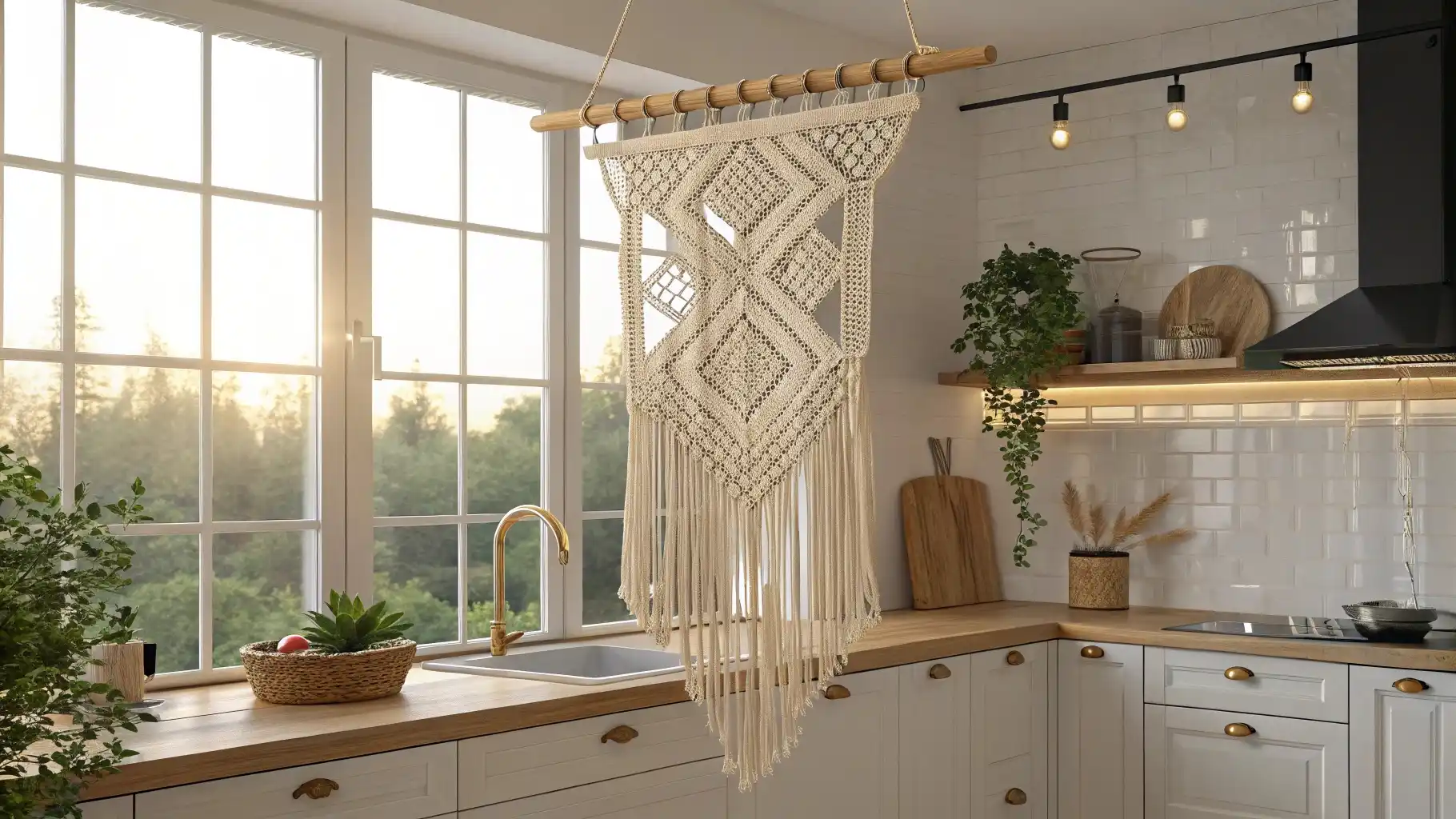 Macrame Window Panel
