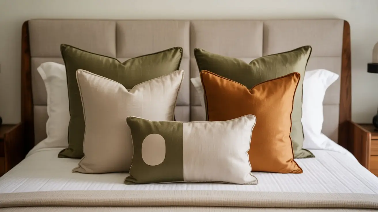 Modern Earthy Throw Pillow Arrangement