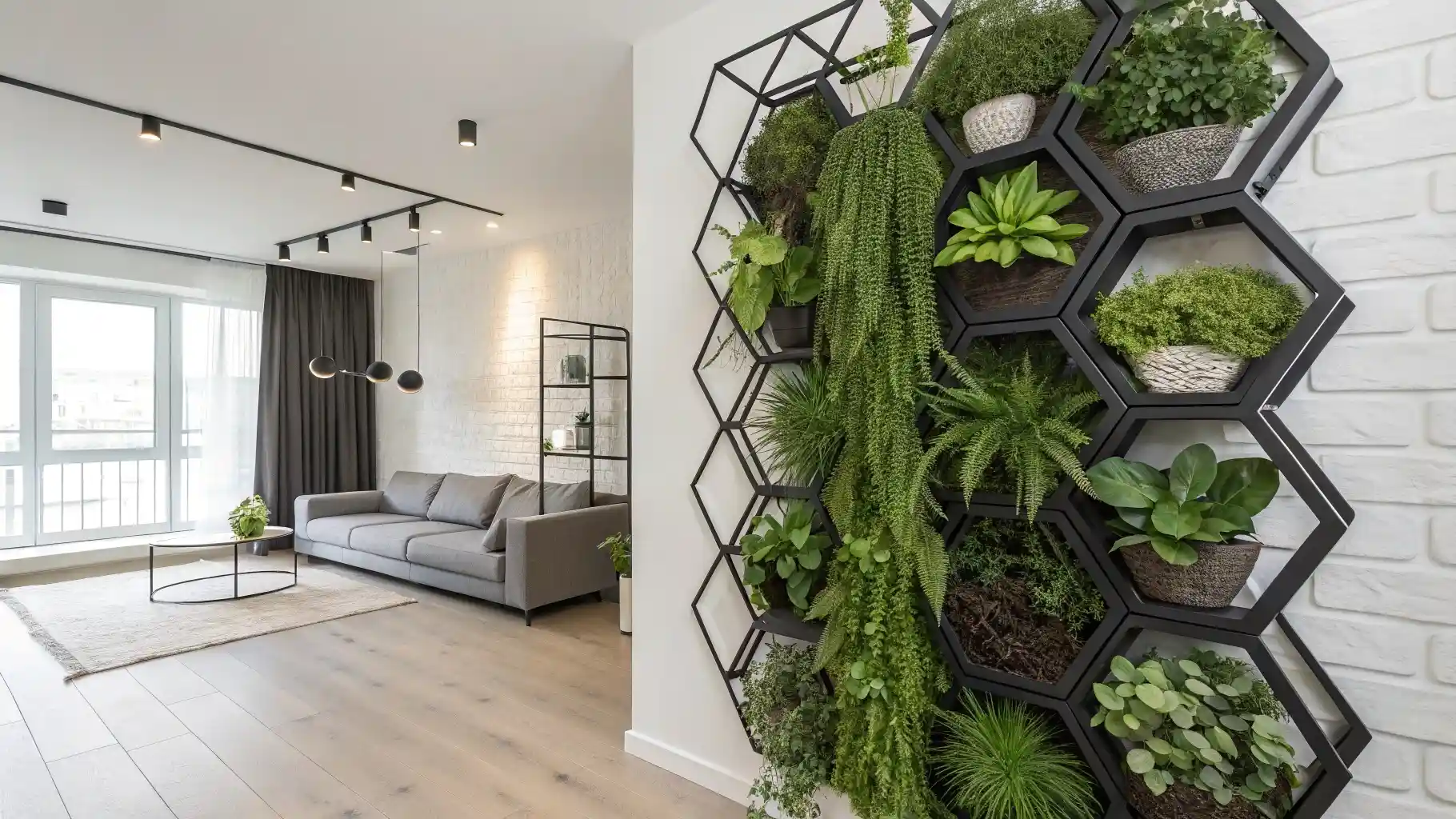 Modular Hexagonal Vertical Garden System