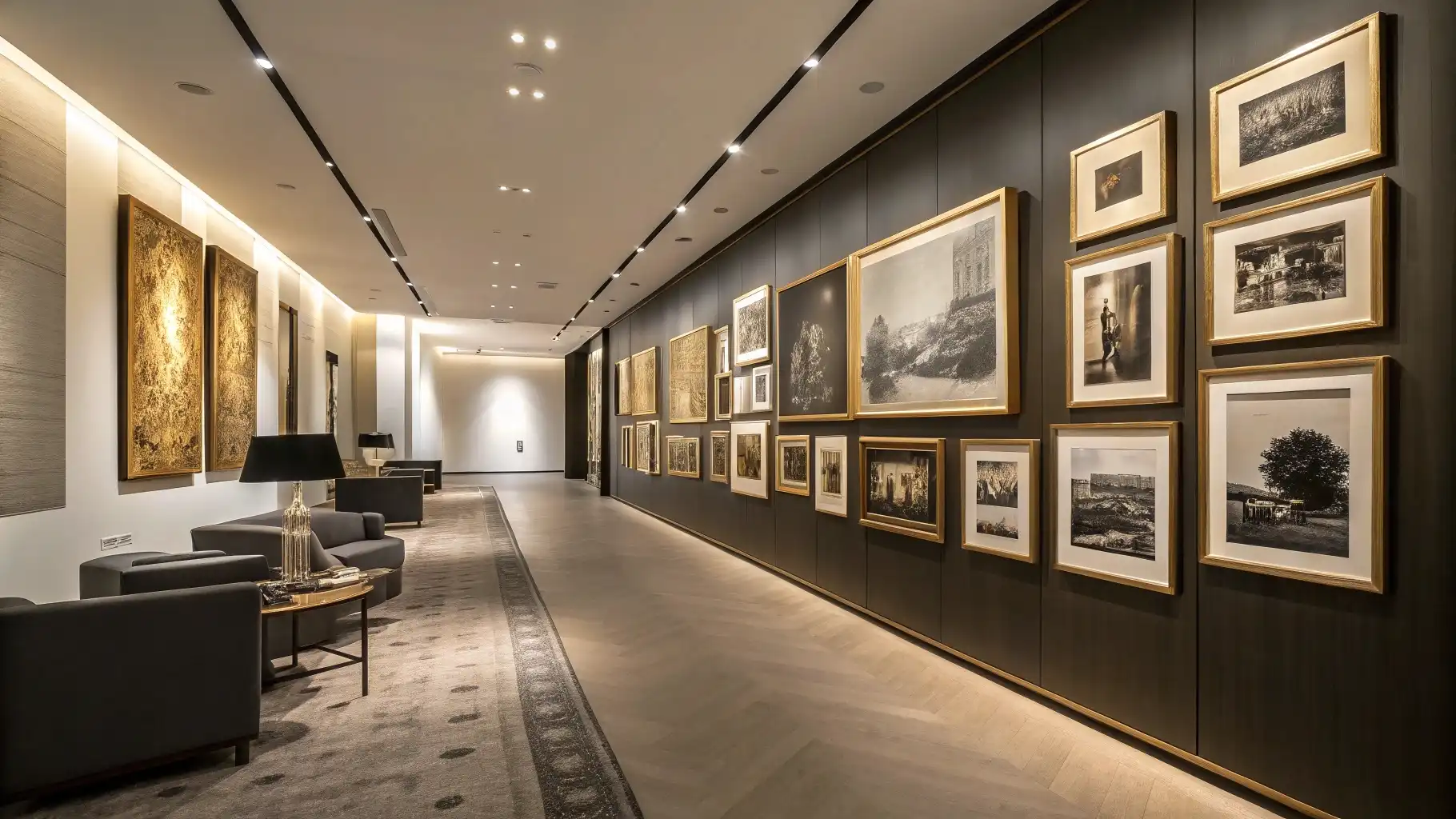 Museum-Style Gallery Wall with Salon Hanging
