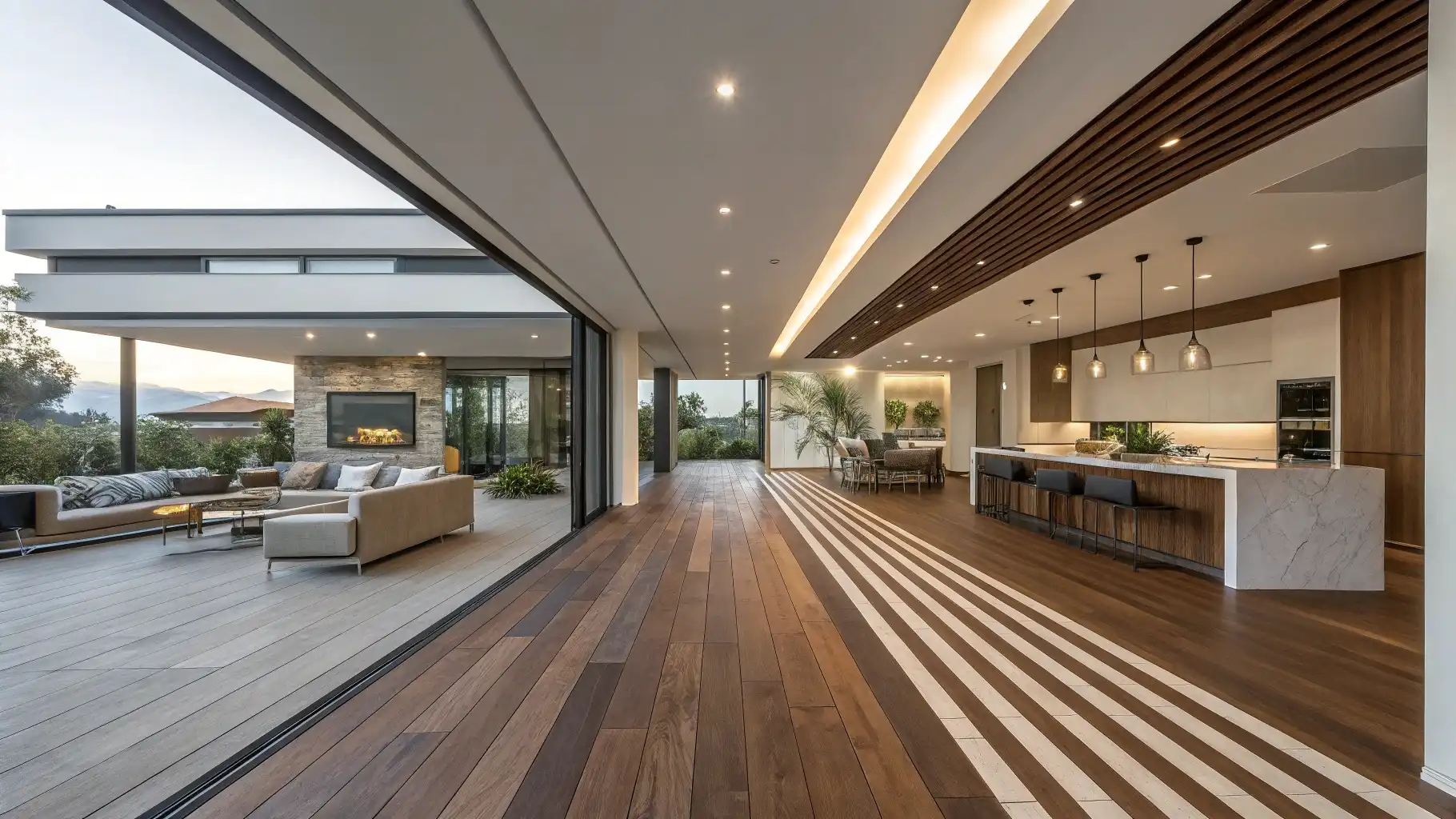 Open Floor Plans with Sliding Glass Walls