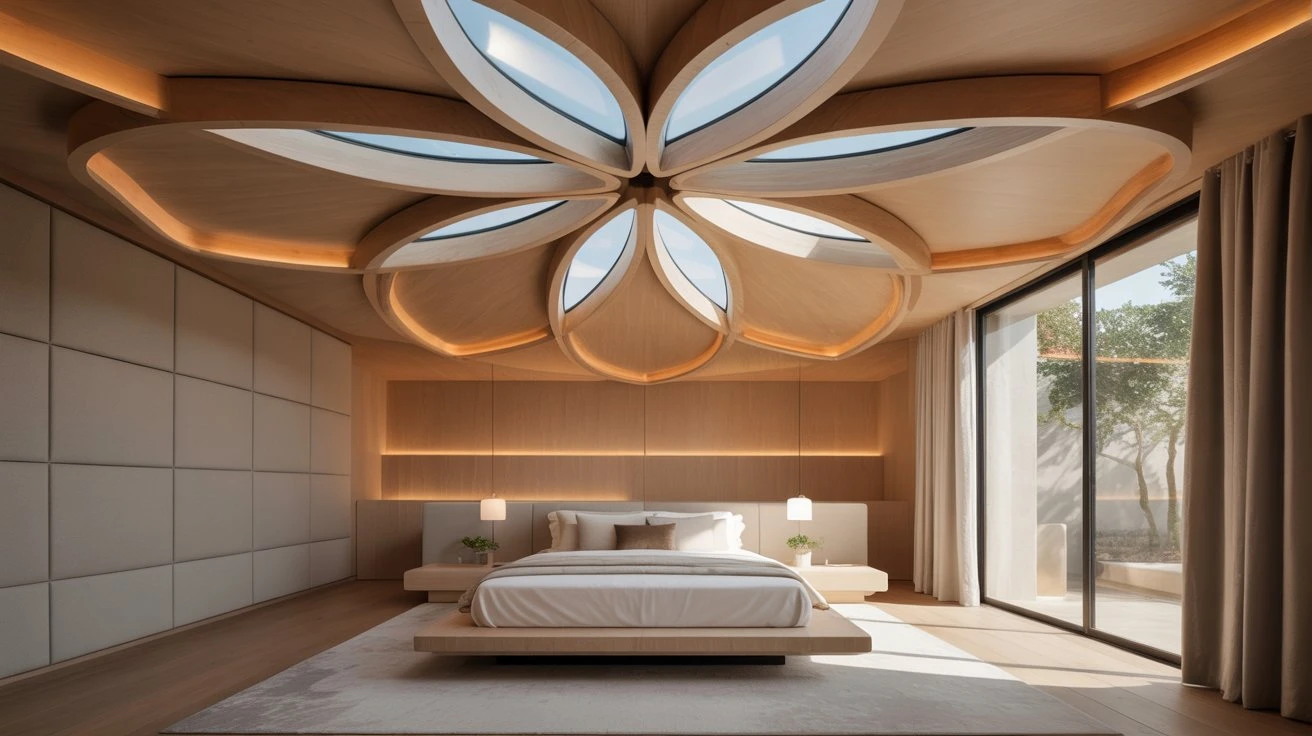 Organic Skylight Ceiling with Warm Glow