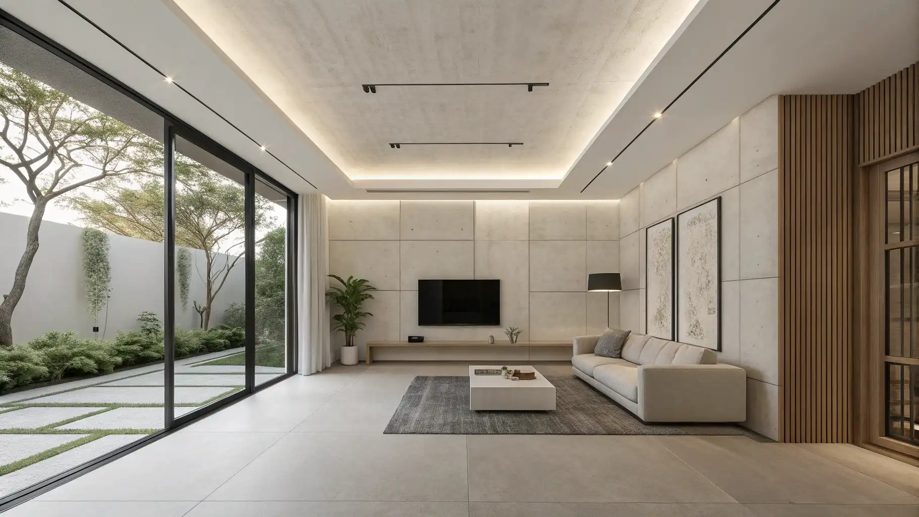 Recessed Ceiling Coves with Perimeter LED Lighting