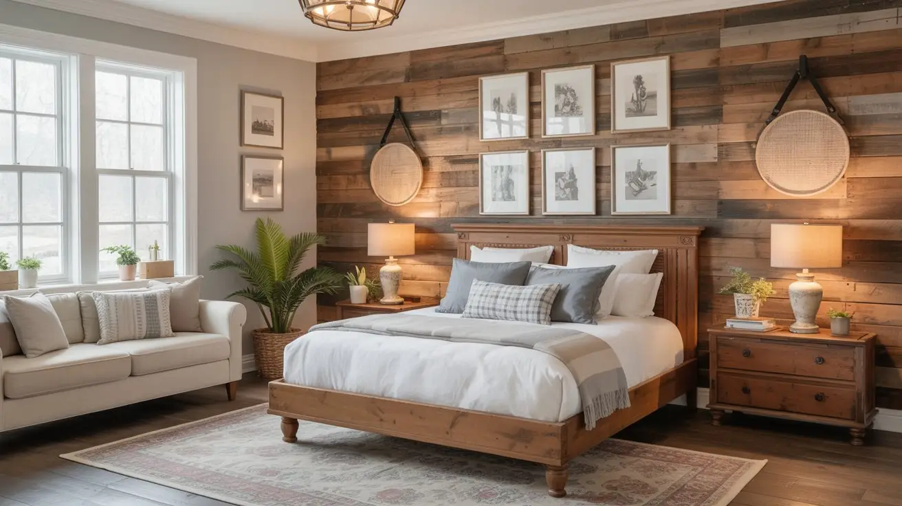 Rustic  Bedroom with Warm Wooden Accents