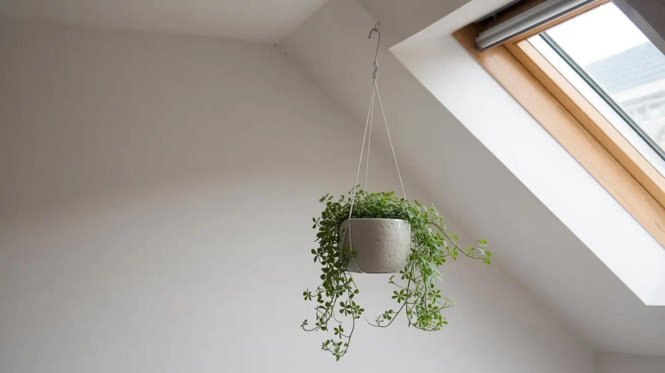 Simple White Ceramic Hanging Planter