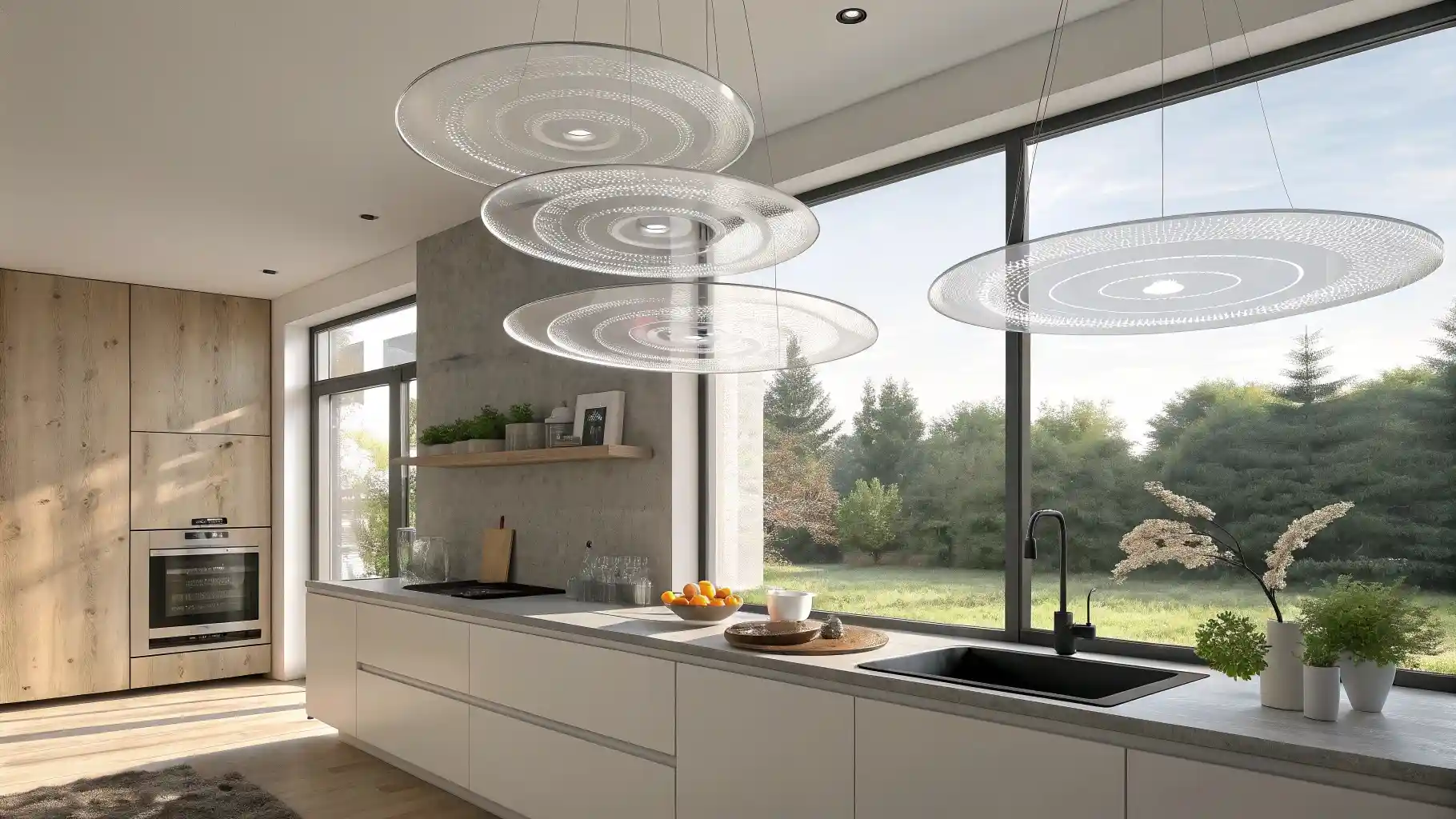 Suspended Perforated Light Screens