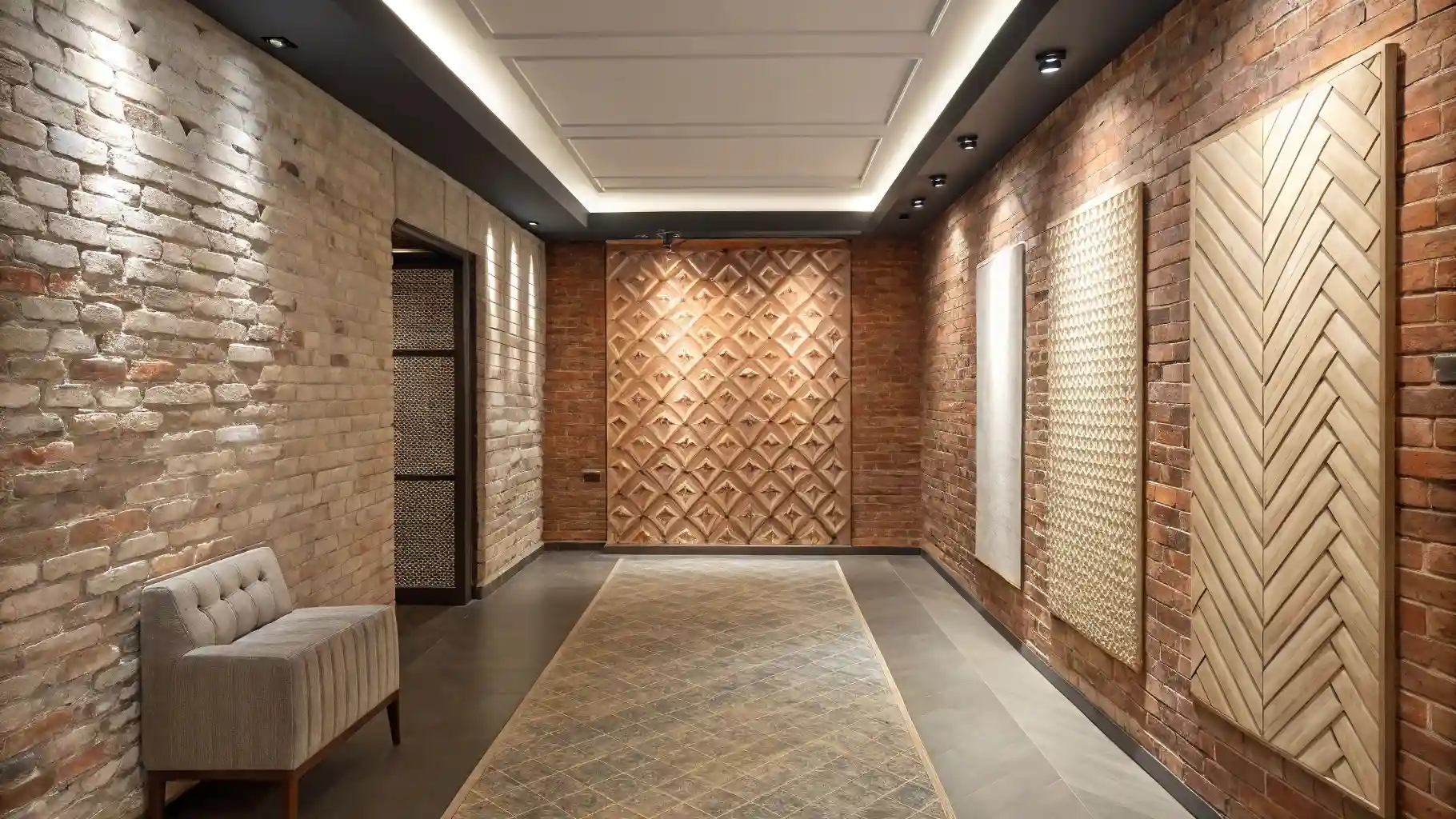 Textural Wall Gallery with Mixed Material Display