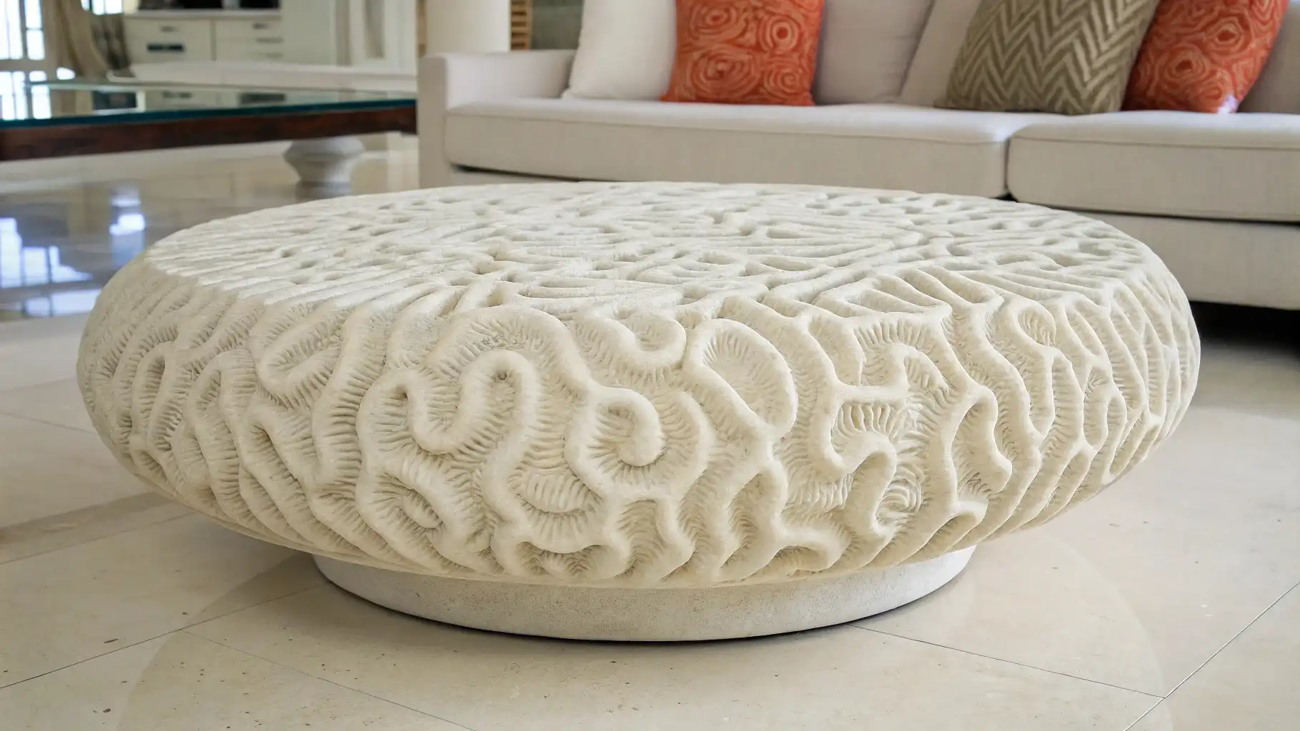 Textured Coral Round