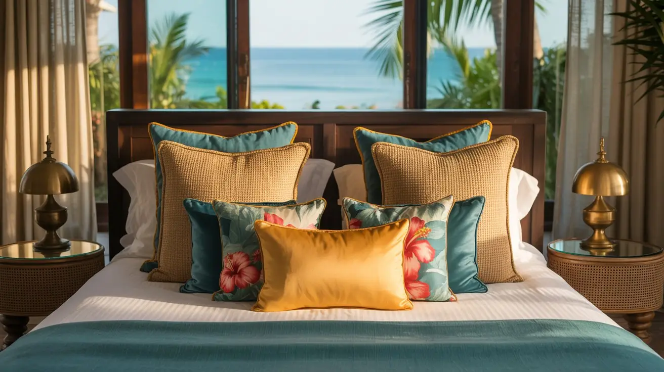 Tropical Retreat Throw Pillow Arrangement
