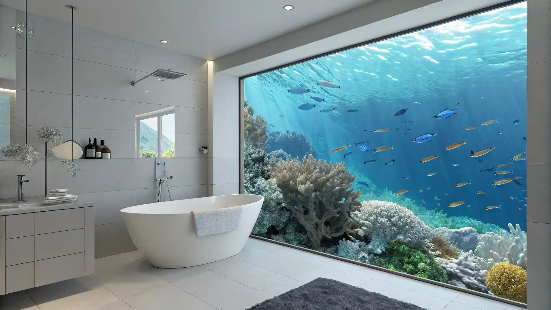 Underwater Aquarium Wall Feature