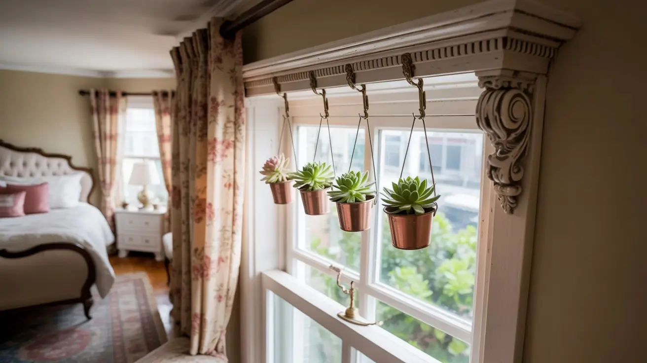 Vintage-Inspired Window Sill Hanging Succulents